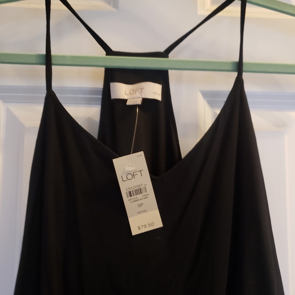 NWT LOFT Black and lavender dress - Picture 3 of 6